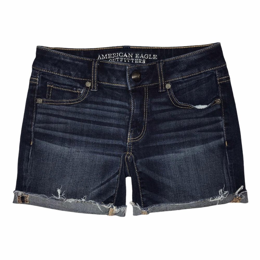 American Eagle Distressed Super Stretch Shorts 00